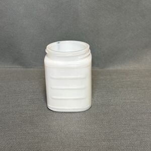 Vintage  Milk Glass Jar J&J Johnson & Johnson Cream White Bottle 2 3/4" tall